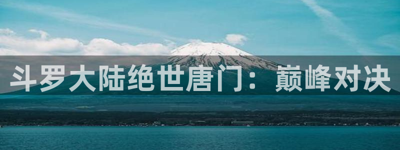 漫画之家网站：斗罗大陆绝世唐门：巅峰对决